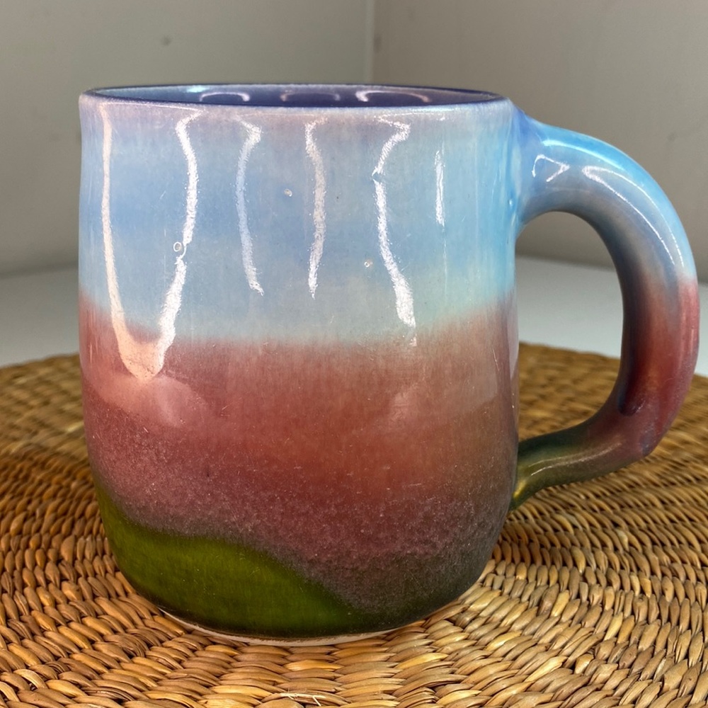 Dryden 2005 Beautiful Colorful Ombre Effect Pottery Coffee Cup Mug